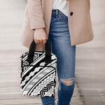 Black And White Maori Polynesian Print Bible Tote Bag
