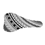 Black And White Maori Polynesian Print Bicycle Seat Cover