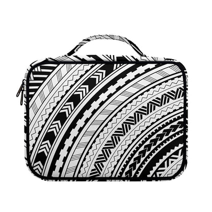 Black And White Maori Polynesian Print Briefcase Bible Bag