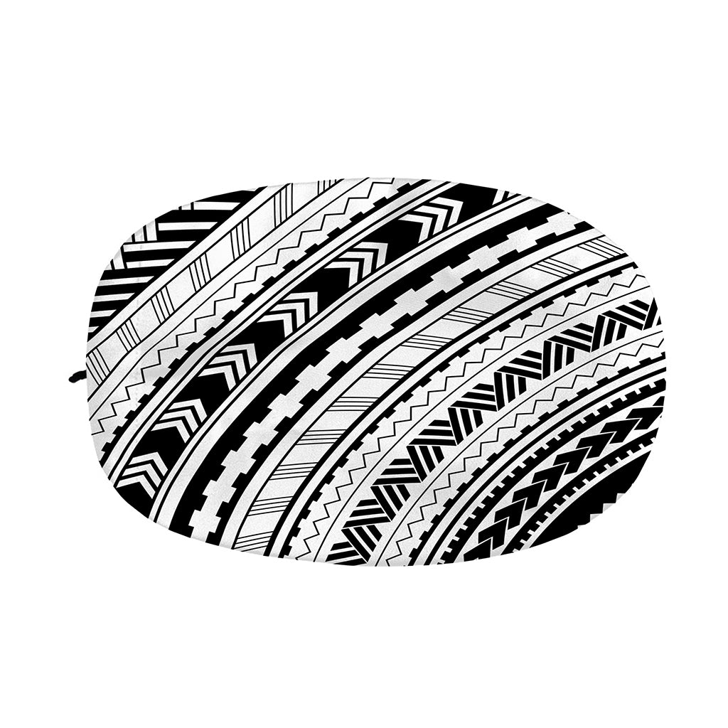 Black And White Maori Polynesian Print Car Side Mirror Covers