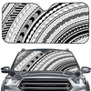 Black And White Maori Polynesian Print Car Windshield Sun Shade