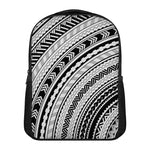 Black And White Maori Polynesian Print Casual Backpack