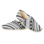 Black And White Maori Polynesian Print Casual Shoes