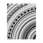 Black And White Maori Polynesian Print Curtain