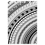 Black And White Maori Polynesian Print Curtain