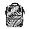 Black And White Maori Polynesian Print Diaper Bag