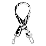 Black And White Maori Polynesian Print Dog Seat Belt
