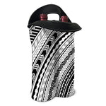 Black And White Maori Polynesian Print Double Neoprene Wine Tote