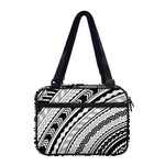 Black And White Maori Polynesian Print Double Strap Bible Bag