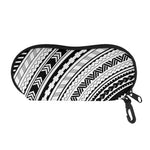 Black And White Maori Polynesian Print Glasses Case