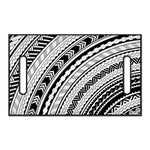 Black And White Maori Polynesian Print Golf Cart Seat Cover