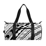 Black And White Maori Polynesian Print Gym Bag