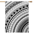 Black And White Maori Polynesian Print House Flag