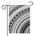 Black And White Maori Polynesian Print House Flag