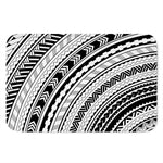 Black And White Maori Polynesian Print Indoor Door Mat