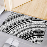 Black And White Maori Polynesian Print Indoor Door Mat