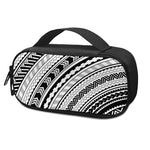 Black And White Maori Polynesian Print Insulin Cooler Travel Case