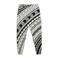 Black And White Maori Polynesian Print Jogger Pants