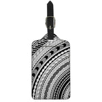 Black And White Maori Polynesian Print Luggage Tag