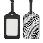 Black And White Maori Polynesian Print Luggage Tag