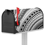 Black And White Maori Polynesian Print Mailbox Cover