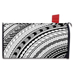 Black And White Maori Polynesian Print Mailbox Cover