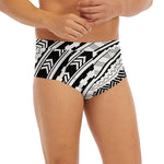 Black And White Maori Polynesian Print Men's Briefs