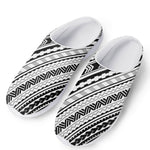 Black And White Maori Polynesian Print Mesh Casual Shoes
