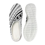 Black And White Maori Polynesian Print Mesh Casual Shoes