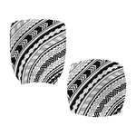 Black And White Maori Polynesian Print Office Chair Cover