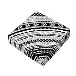 Black And White Maori Polynesian Print Outdoor Seat Cushion Cover