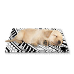 Black And White Maori Polynesian Print Pet Cooling Mat Cover