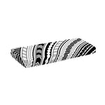 Black And White Maori Polynesian Print Piano Keyboard Cover