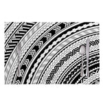 Black And White Maori Polynesian Print Placemat