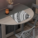 Black And White Maori Polynesian Print Placemat