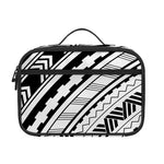 Black And White Maori Polynesian Print Portable Lunch Bag