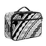 Black And White Maori Polynesian Print Portable Lunch Bag