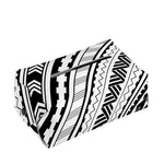 Black And White Maori Polynesian Print Rectangle Tissue Box Cover