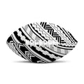 Black And White Maori Polynesian Print Rugby Ball