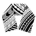 Black And White Maori Polynesian Print Scarf