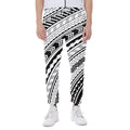 Black And White Maori Polynesian Print Joggers