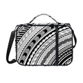 Black And White Maori Polynesian Print Shoulder Strap Bible Bag