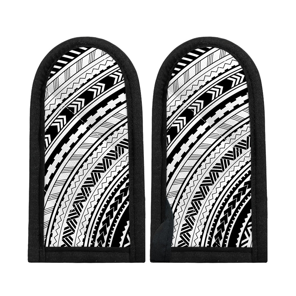 Black And White Maori Polynesian Print Skillet Handle Cover