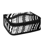 Black And White Maori Polynesian Print Small Lunch Bag