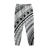 Black And White Maori Polynesian Print Sweatpants