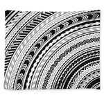 Black And White Maori Polynesian Print Tapestry