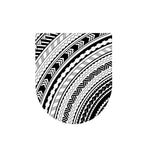 Black And White Maori Polynesian Print Toilet Lid Cover