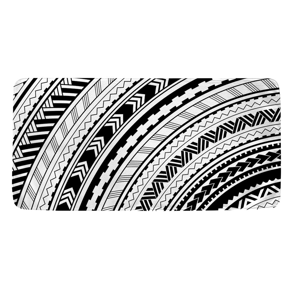 Black And White Maori Polynesian Print Towel