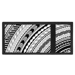 Black And White Maori Polynesian Print Trifold Wallet