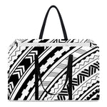 Black And White Maori Polynesian Print Utility Tote Bag